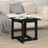 Coffee table Black 50x50x45 cm Solid pine wood