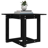 Coffee table Black 50x50x45 cm Solid pine wood