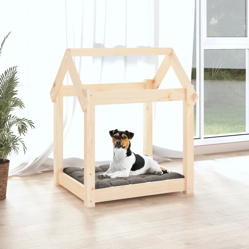 Lit pour chien 61x50x70 cm Bois de pin solide