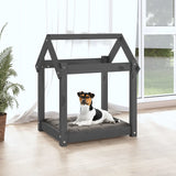 Dog bed Grey 61x50x70 cm Solid pine wood