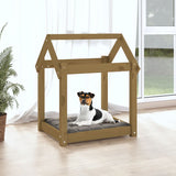 Dog bed Honey brown 61x50x70 cm Solid pine wood