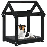 Dog bed Black 61x50x70 cm Solid pine wood