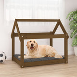 Dog bed Honey brown 81x60x70 cm Solid pine wood