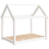 Dog bed White 101x70x90 cm Solid pine wood