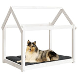 Dog bed White 101x70x90 cm Solid pine wood