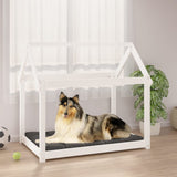 Dog bed White 101x70x90 cm Solid pine wood