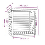 Support pour bois de chauffage 108x73x108 cm Bois de pin