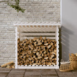 Support pour bois de chauffage Blanc 108x73x108 cm Bois de pin