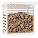 Firewood Holder White 108x73x108 cm Pine Wood