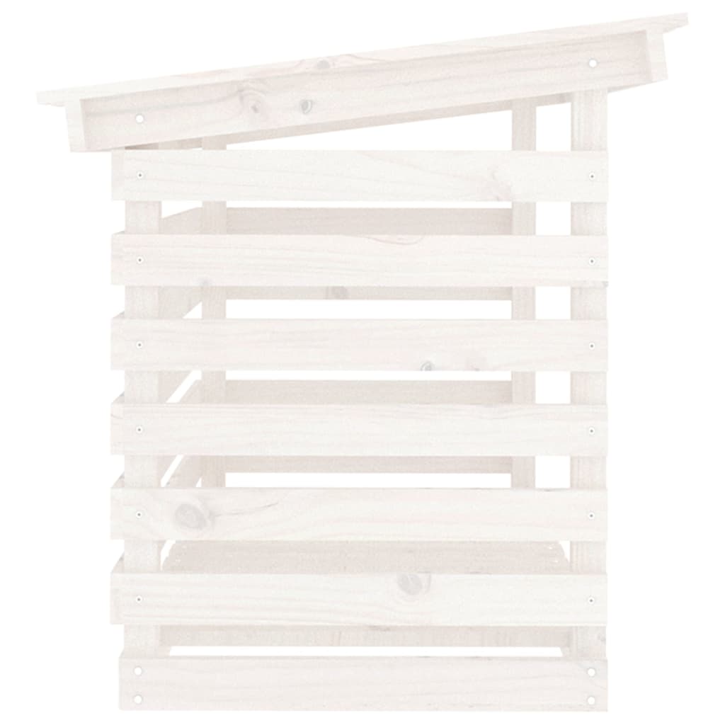 Support pour bois de chauffage Blanc 108x73x79 cm Bois de pin