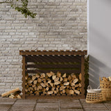 Support bois de chauffage Marron miel 108x73x79 cm Bois pin