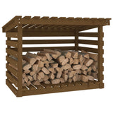 Support bois de chauffage Marron miel 108x73x79 cm Bois pin