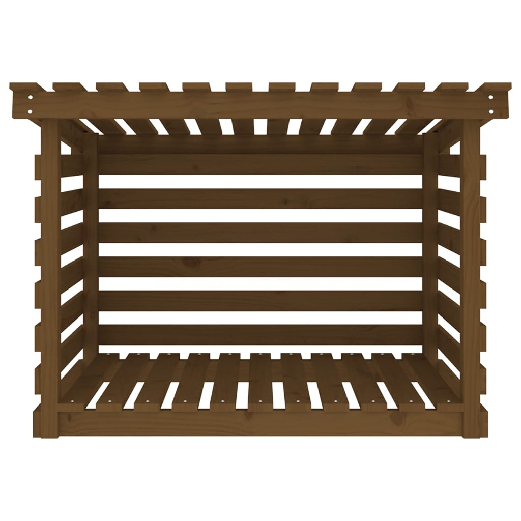 Support bois de chauffage Marron miel 108x73x79 cm Bois pin