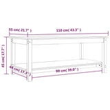 Table basse 110x55x45 cm Bois massif de pin