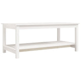 Table basse Blanc 110x55x45 cm Bois massif de pin