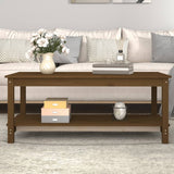 Table basse Marron miel 110x55x45 cm Bois massif de pin