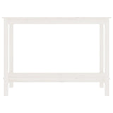 Table console Blanc 110x40x80 cm Bois massif de pin