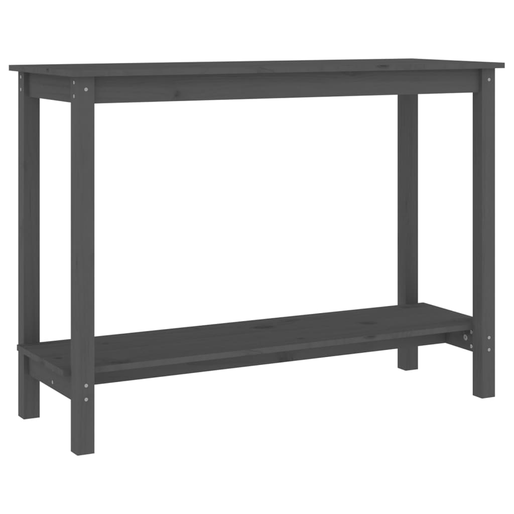 Table console Gris 110x40x80 cm Bois massif de pin