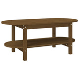 Table basse Marron miel 110x55x45 cm Bois massif de pin