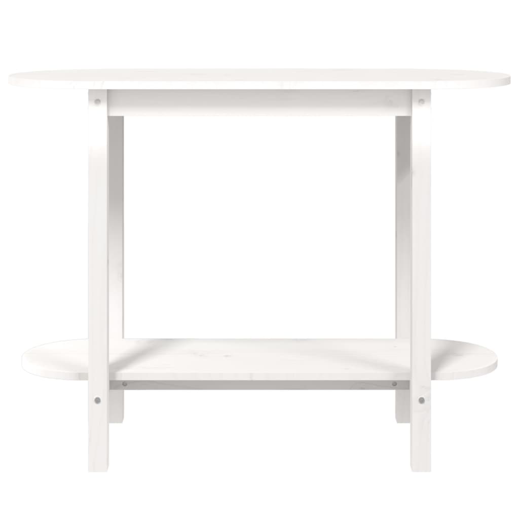 Table console Blanc 110x40x80 cm Bois massif de pin