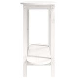 Table console Blanc 110x40x80 cm Bois massif de pin