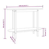 Table console Blanc 110x40x80 cm Bois massif de pin