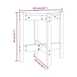 Grauer Couchtisch Ø 42,5x45 cm Massives Kiefernholz