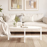 Table basse Blanc 118x63x45 cm Bois massif de pin