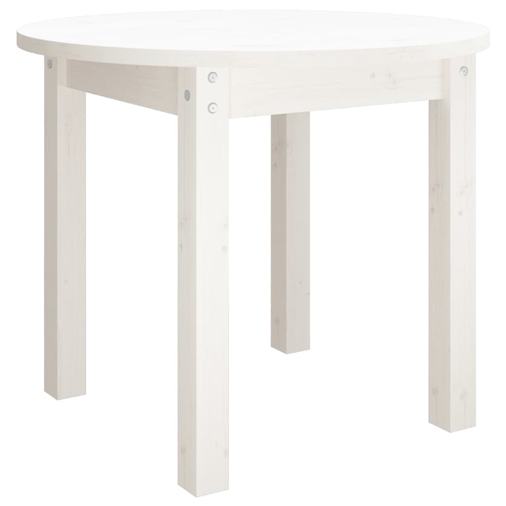 Table basse Blanc Ø 55x45 cm Bois massif de pin