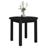 Table basse Noir Ø 55x45 cm Bois massif de pin