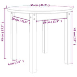 Table basse Noir Ø 55x45 cm Bois massif de pin