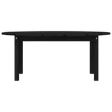 Table basse Noir 110x55x45 cm Bois massif de pin