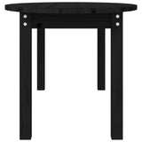 Table basse Noir 110x55x45 cm Bois massif de pin