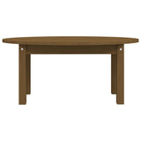 Table basse Marron miel 80x40x35 cm Bois massif de pin