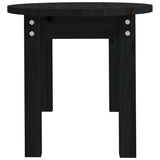 Table basse Noir 80x40x35 cm Bois massif de pin