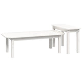 Ensemble de tables basses 2 pcs Blanc Bois massif de pin