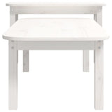 Ensemble de tables basses 2 pcs Blanc Bois massif de pin