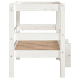 Dog bed White 55.5x53.5x60 cm Solid pine wood