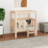 vidaXL Hundebett 65,5 x 43 x 70 cm, massives Kiefernholz