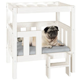 vidaXL Lit pour chien Blanc 65,5x43x70 cm Bois de pin solide