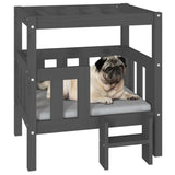 Dog bed Grey 65.5x43x70 cm Solid pine wood