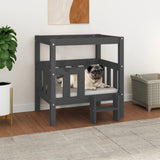 Dog bed Grey 65.5x43x70 cm Solid pine wood