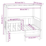 Dog bed 95.5x73.5x90 cm Solid pine wood