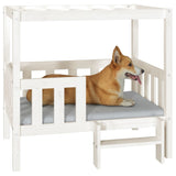 vidaXL Lit pour chien Blanc 95,5x73,5x90 cm Bois de pin solide