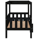 Dog bed Black 95.5x73.5x90 cm Solid pine wood