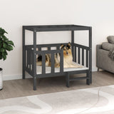 Dog bed Grey 105.5x83.5x100 cm Solid pine wood