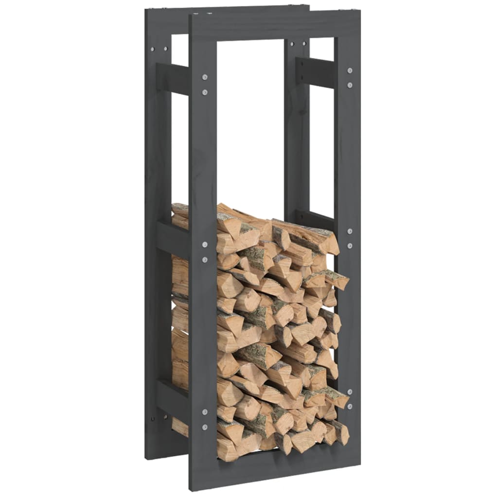 Support pour bois de chauffage Gris 41x25x100 cm Bois de pin