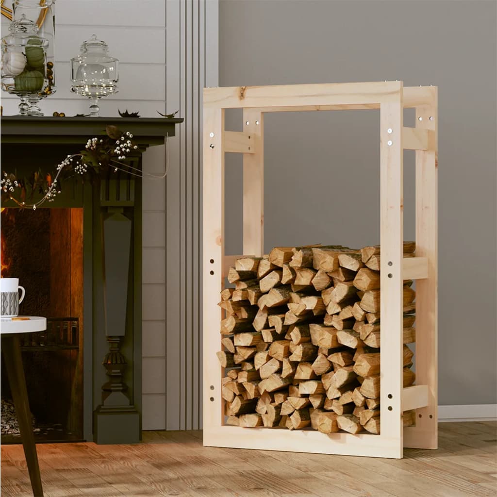 Support pour bois de chauffage 60x25x100 cm Bois de pin massif