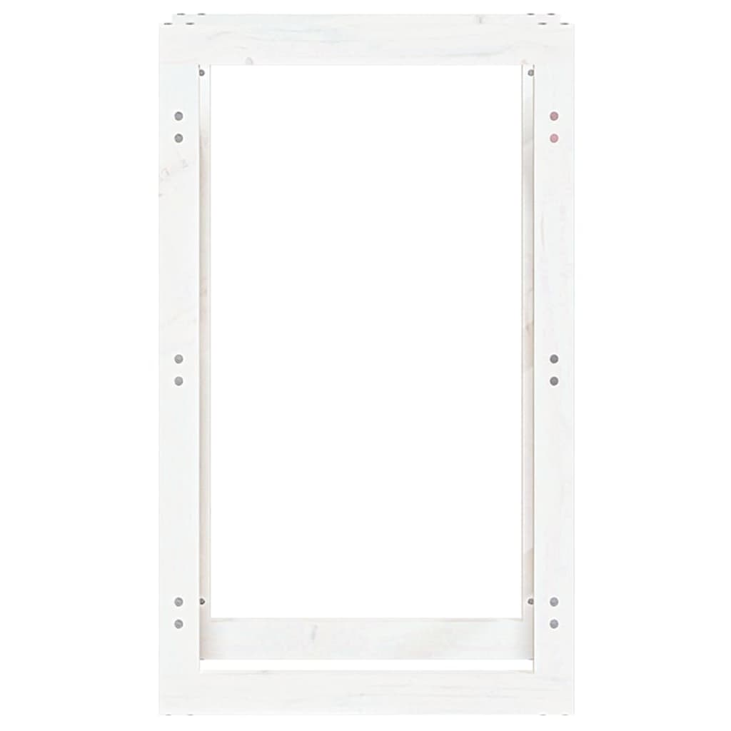 Support pour bois de chauffage Blanc 60x25x100 cm Bois de pin