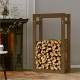 Support de bois de chauffage Marron miel 60x25x100 cm Bois pin